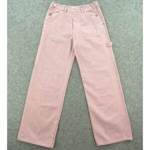 Laurence Bras Jeans Womens 27 Pink Carpenter Wide Leg Retro 90s Y2K High Rise